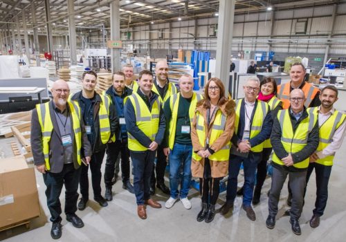 Delegrates of the Made Smarter Leadership Programme during a visit to Veka