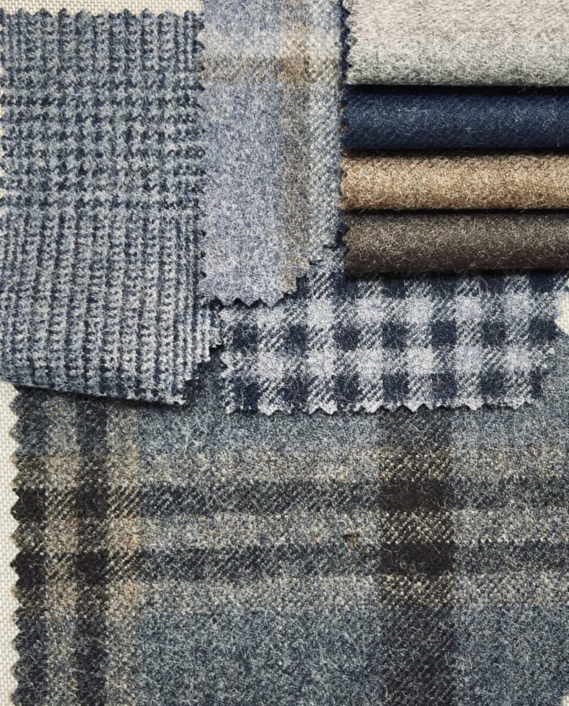 Taylor and Lodge : a selection of new designs in their '2080' 100% wool worsted flannel (420gms) from the Arthur Harrison brand at Taylor & Lodge