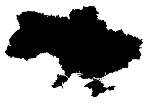Adobe stock Ukraine map on white background vector