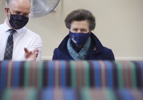 HRH Princess Anne visiting Macnaughton Holdings' Islabank Mill, Keith