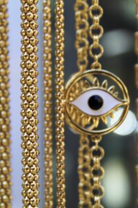 gold eye jewellery