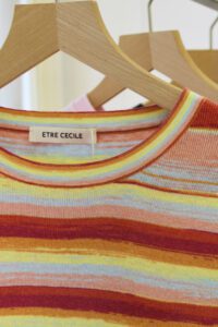 rainbow striped garment