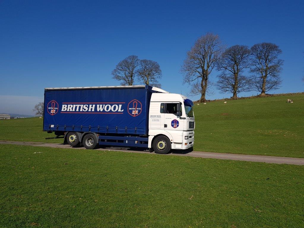 british wool ukft associate member farmer sheep truck