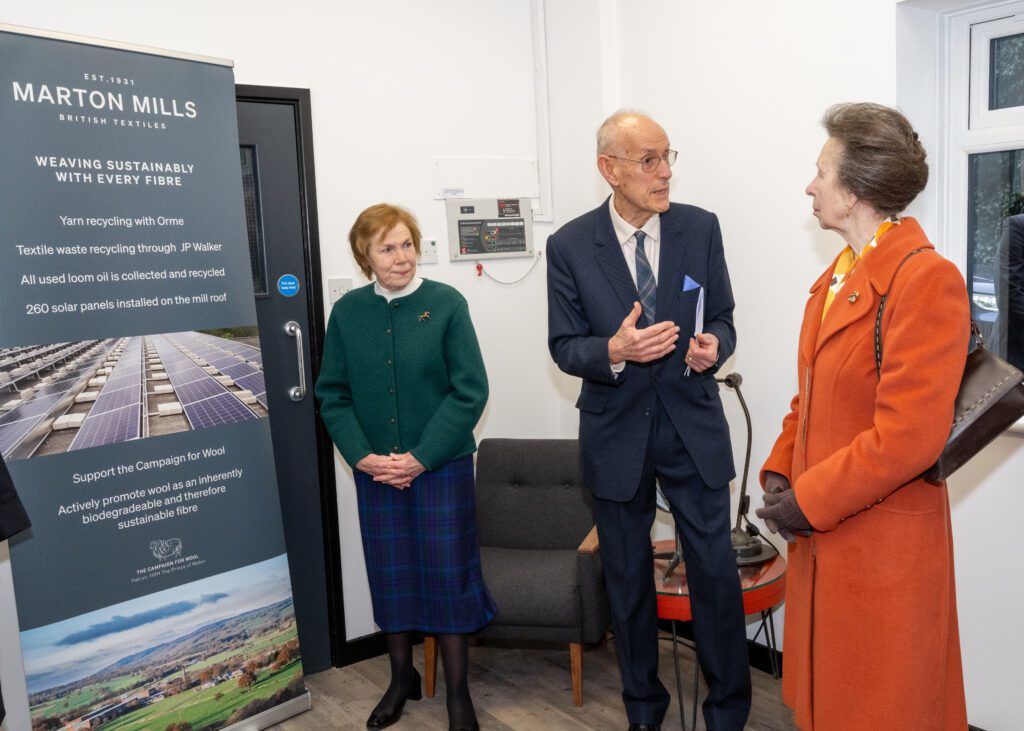 Royal visit to UKFT member Marton Mills