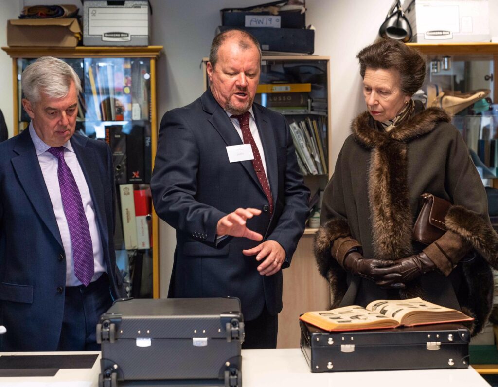 Nigel Lugg with HRH The Princess Royal at Globe-Trotter