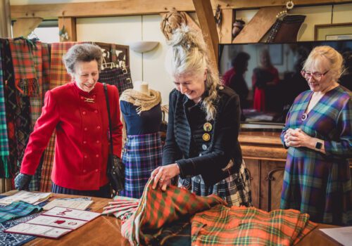 HRH The Princess Royal visited The College of Master Kilt Tailors