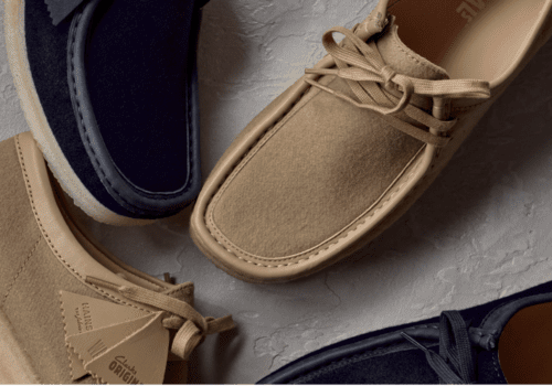 Hainsworth Signature Fabrics x Clarks Originals Wallabee shoes