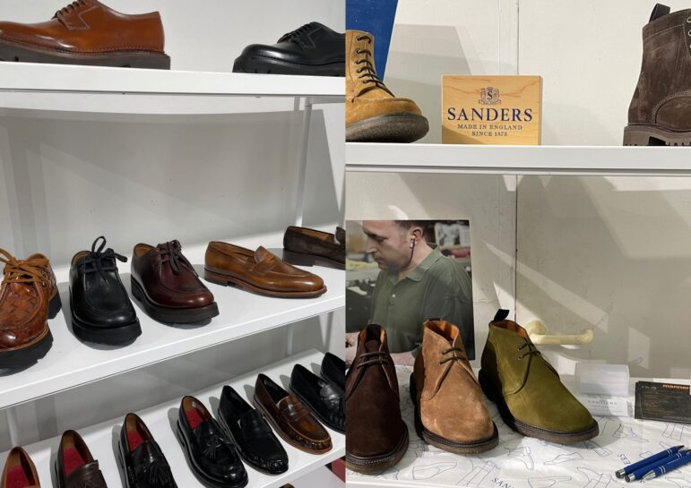 Top left: Grenson, top right: Sanders showing at Welcome Edition