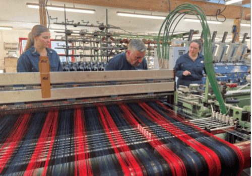 Loom training at Knockando Woolmill