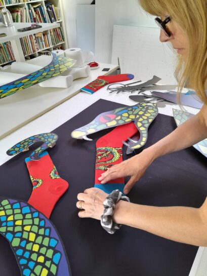 Peagreen team designing patterns