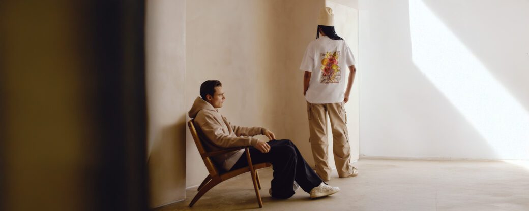 Only the Blind-model wearing contemporary and streetwear styles