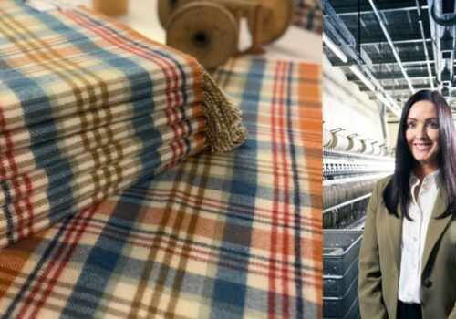 New Lanark tartan and AW Hainsworth